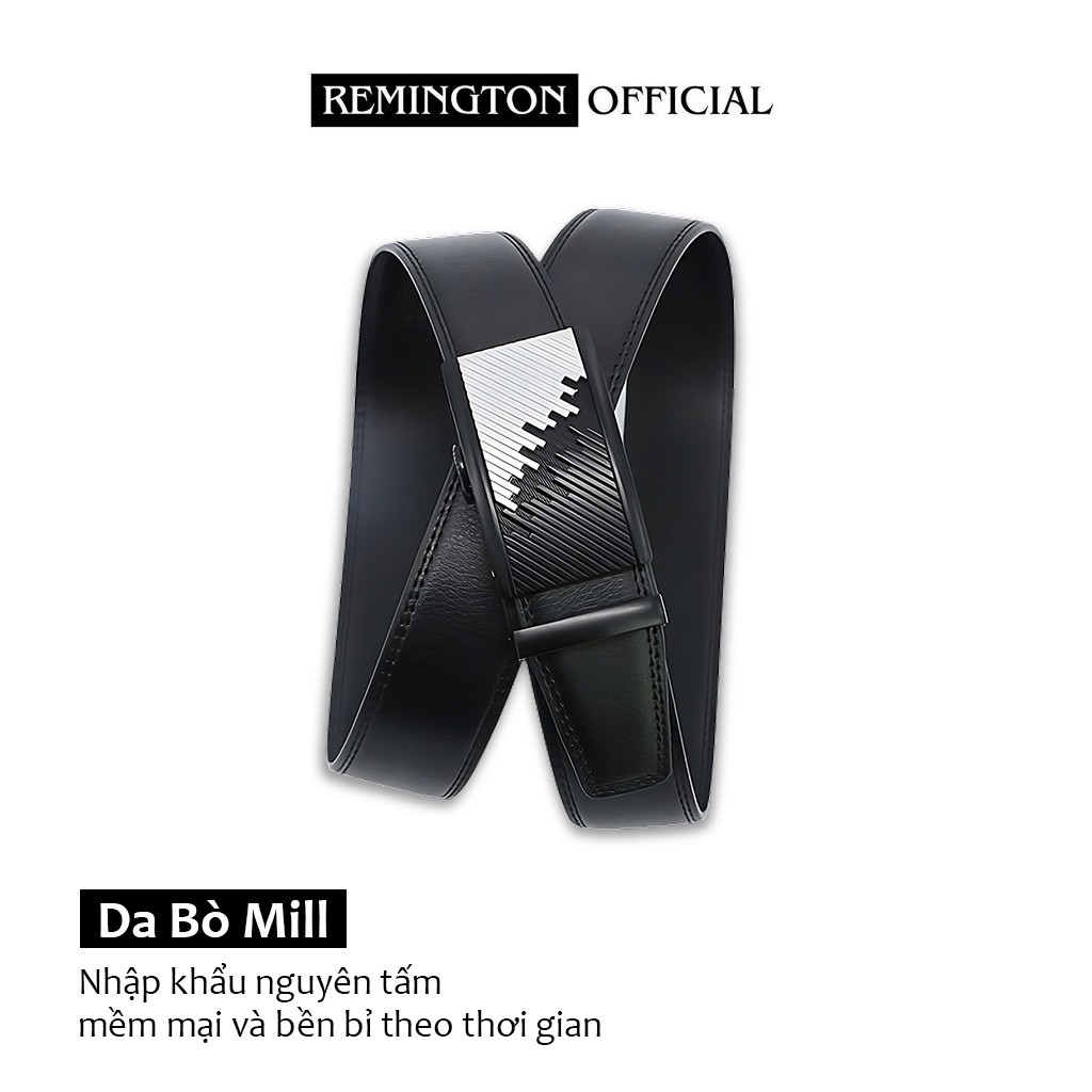 Thắt lưng nam da bò thật Remington Harry khóa tự động cao cấp fullbox, thiết kế tinh tế, bảo hành 12 tháng_thumbnail_1