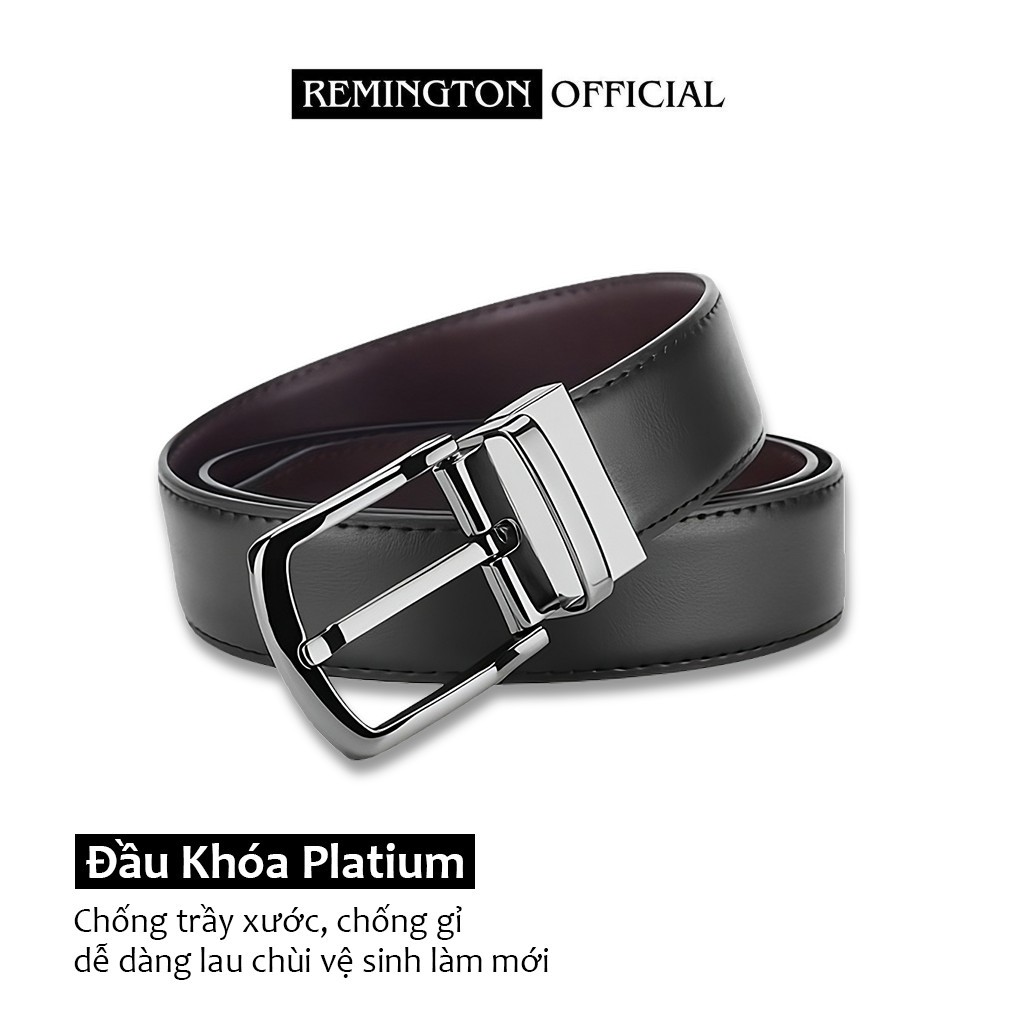 Thắt lưng nam da thật Remington Tyson khóa xoay hai chiều cao cấp fullbox, thiết kế tinh tế, bảo hành 12 tháng_thumbnail_1