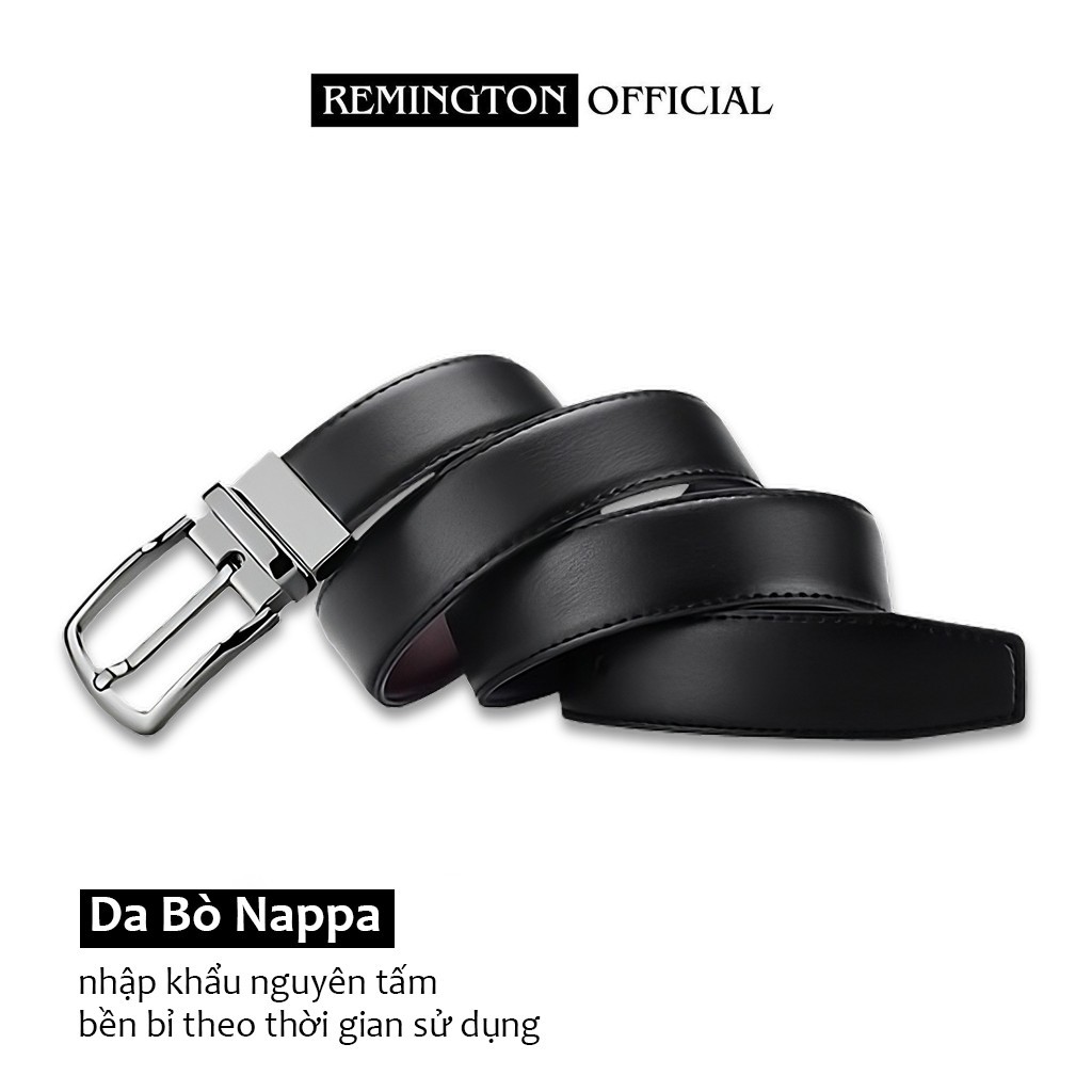 Thắt lưng nam da thật Remington Tyson khóa xoay hai chiều cao cấp fullbox, thiết kế tinh tế, bảo hành 12 tháng_thumbnail_3