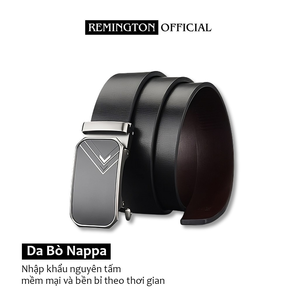 Thắt lưng nam da bò thật Remington Emery khóa tự động cao cấp fullbox, thiết kế tinh tế, bảo hành 12 tháng_thumbnail_1