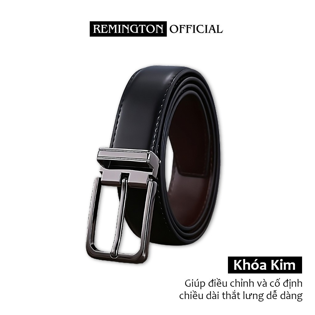 Dây lưng nam cao cấp da bò thật Remington Linus fullbox, thiết kế tối giản và tinh tế, bảo hành 12 tháng_thumbnail_2