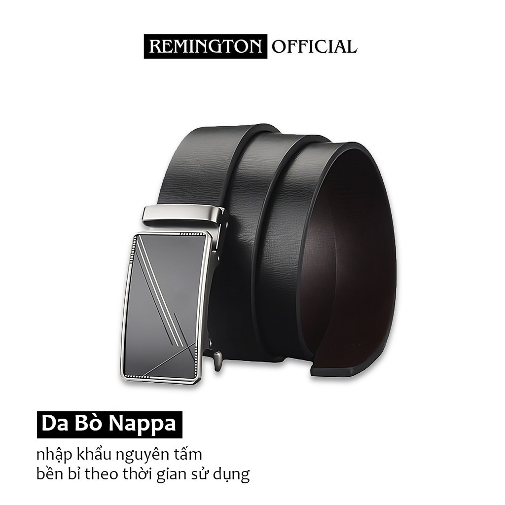 Thắt lưng nam da bò thật Remington Dominic khóa tự động cao cấp fullbox, thiết kế tinh tế, bảo hành 12 tháng_thumbnail_5