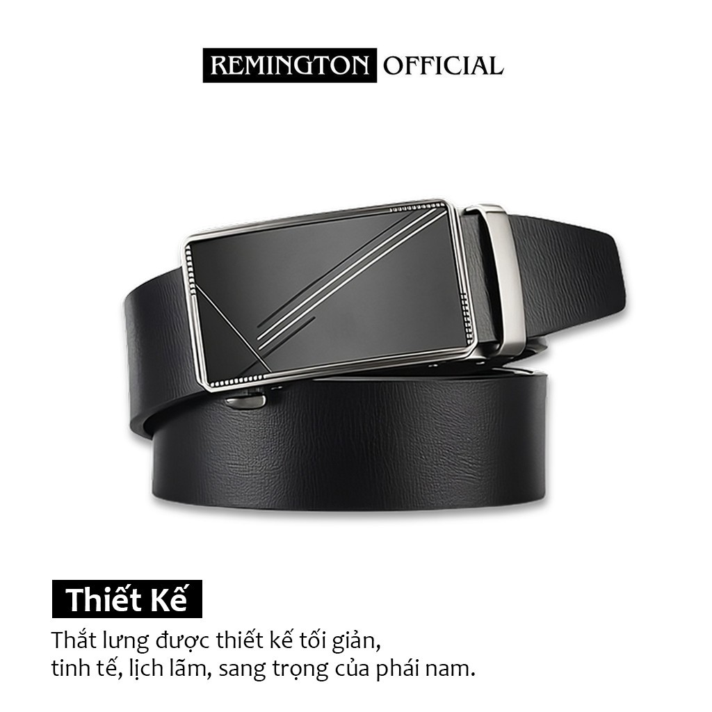 Thắt lưng nam da bò thật Remington Dominic khóa tự động cao cấp fullbox, thiết kế tinh tế, bảo hành 12 tháng_thumbnail_3