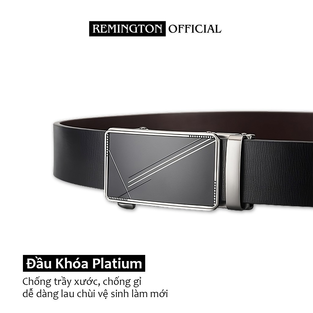 Thắt lưng nam da bò thật Remington Dominic khóa tự động cao cấp fullbox, thiết kế tinh tế, bảo hành 12 tháng_thumbnail_1