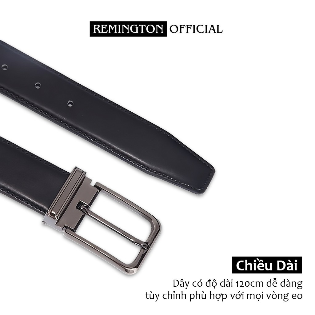 Dây lưng nam cao cấp da bò thật Remington Linus fullbox, thiết kế tối giản và tinh tế, bảo hành 12 tháng_thumbnail_4