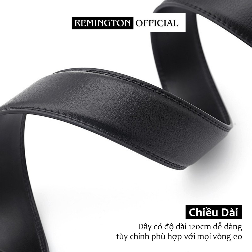 Thắt lưng nam da bò thật Remington Edward khóa tự động cao cấp fullbox, thiết kế basic, bảo hành 12 tháng_thumbnail_4