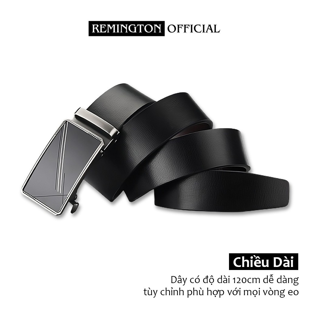 Thắt lưng nam da bò thật Remington Dominic khóa tự động cao cấp fullbox, thiết kế tinh tế, bảo hành 12 tháng_thumbnail_2