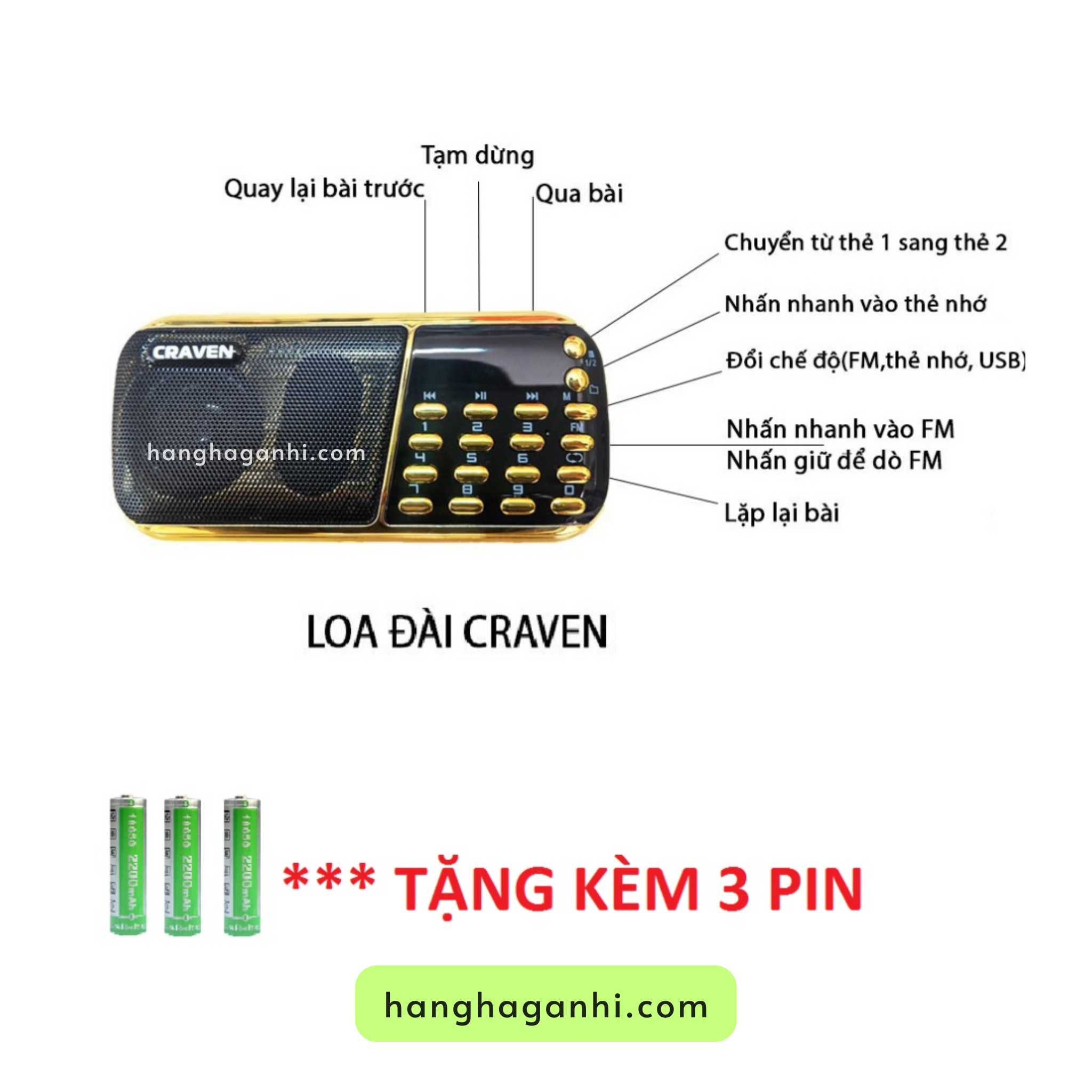 Loa Craven cho bé học tiếng Anh, đã kèm thẻ nhớ 8GB, 3 pin, dây sạc_thumbnail_3