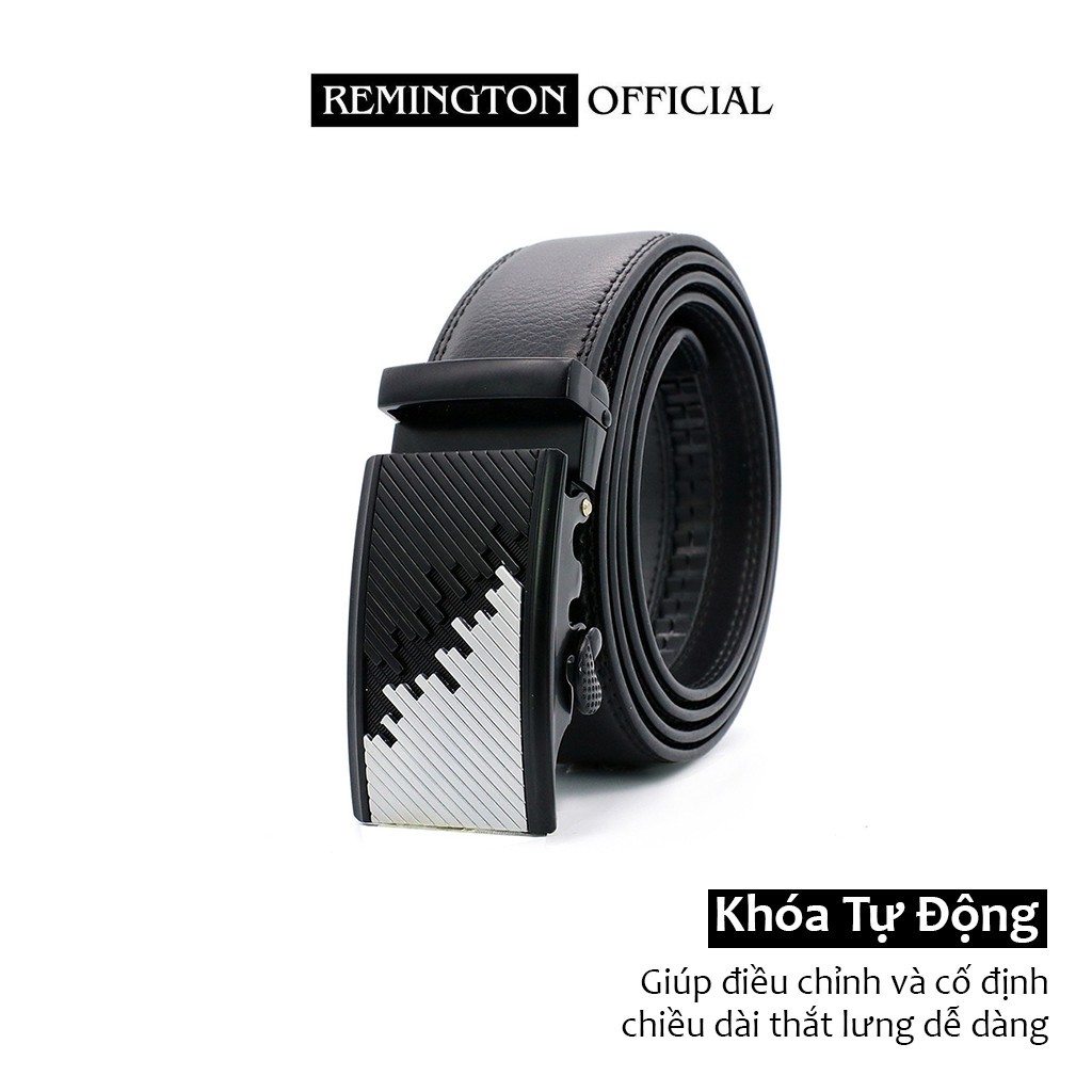 Thắt lưng nam da bò thật Remington Harry khóa tự động cao cấp fullbox, thiết kế tinh tế, bảo hành 12 tháng_thumbnail_2
