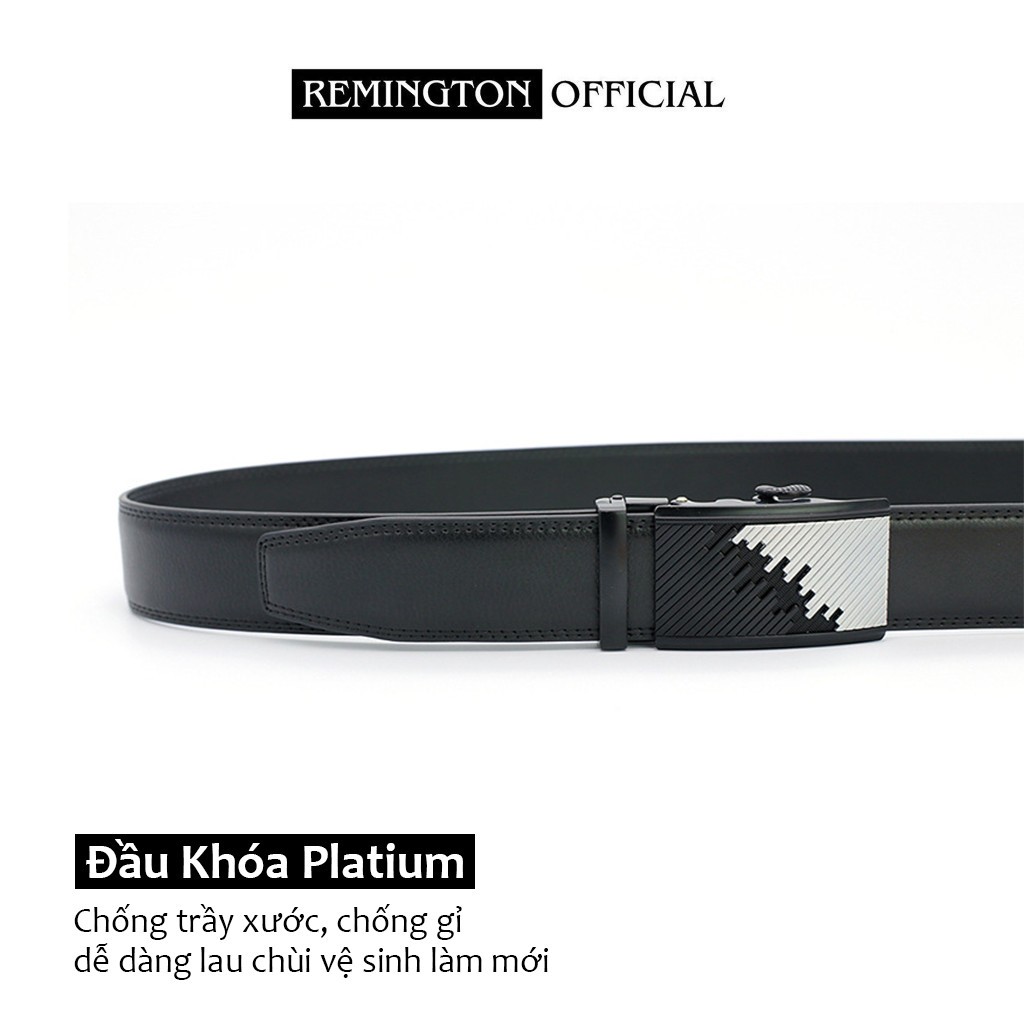 Thắt lưng nam da bò thật Remington Harry khóa tự động cao cấp fullbox, thiết kế tinh tế, bảo hành 12 tháng_thumbnail_3