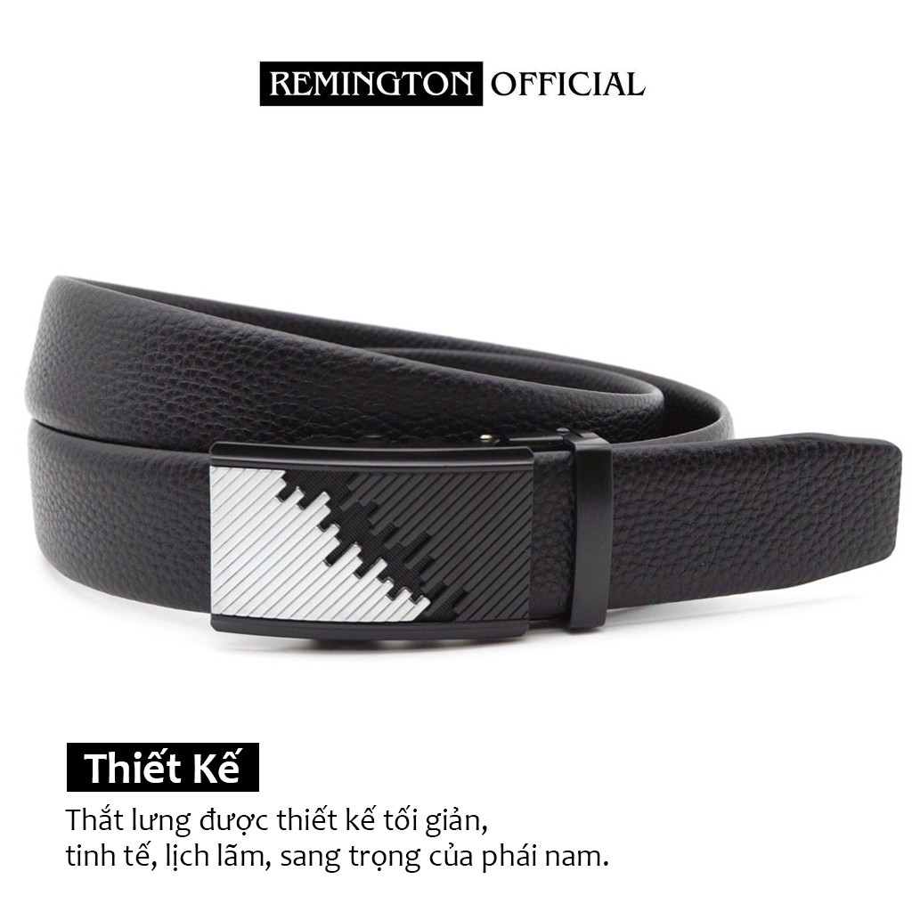 Thắt lưng nam da bò thật Remington Harry khóa tự động cao cấp fullbox, thiết kế tinh tế, bảo hành 12 tháng_thumbnail_5