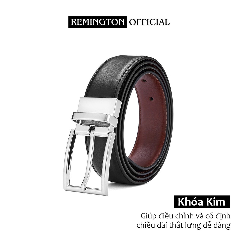 Thắt lưng nam da thật Remington Raymond khóa xoay hai chiều cao cấp fullbox, thiết kế tinh tế, bảo hành 12 tháng_thumbnail_2
