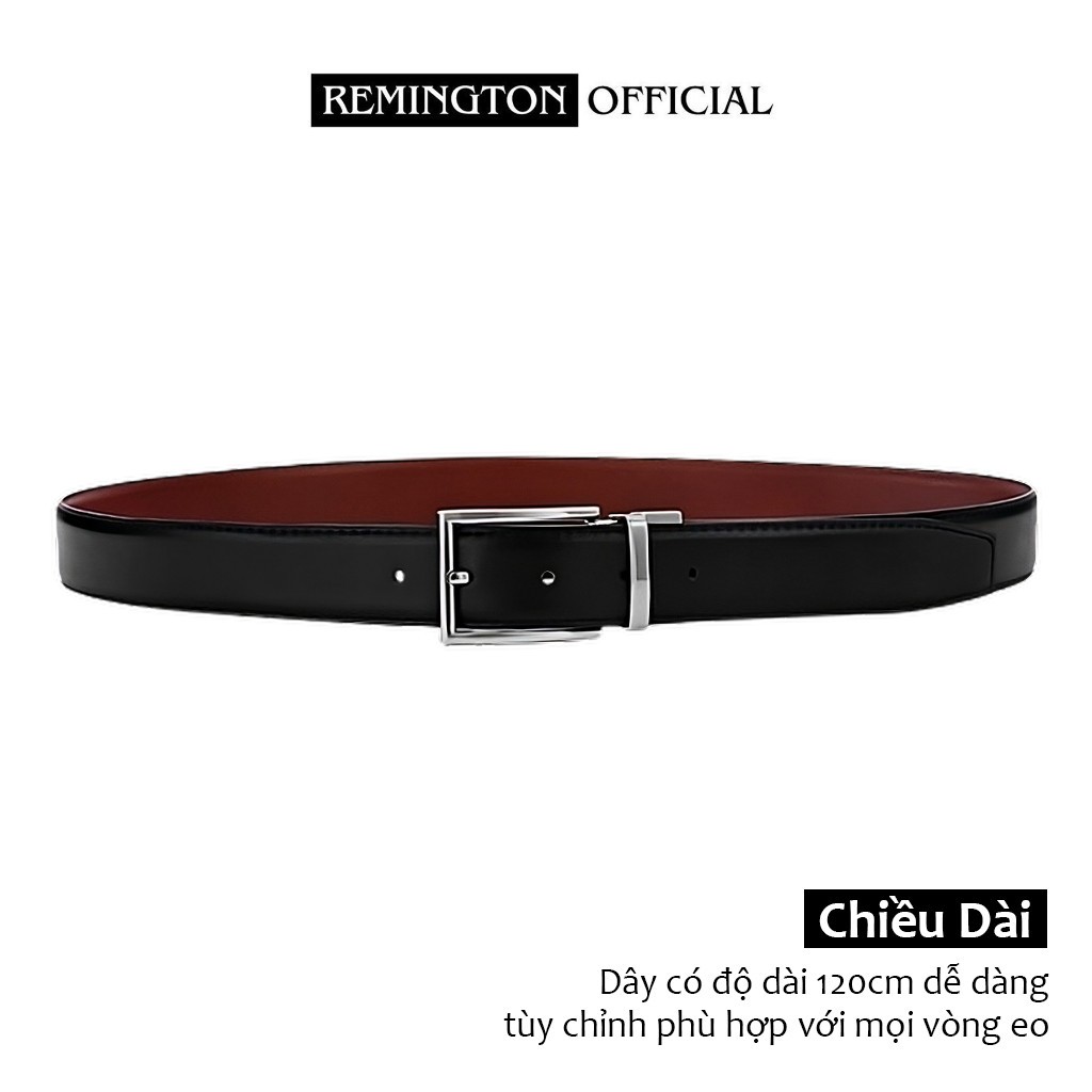Thắt lưng nam da thật Remington Raymond khóa xoay hai chiều cao cấp fullbox, thiết kế tinh tế, bảo hành 12 tháng_thumbnail_4