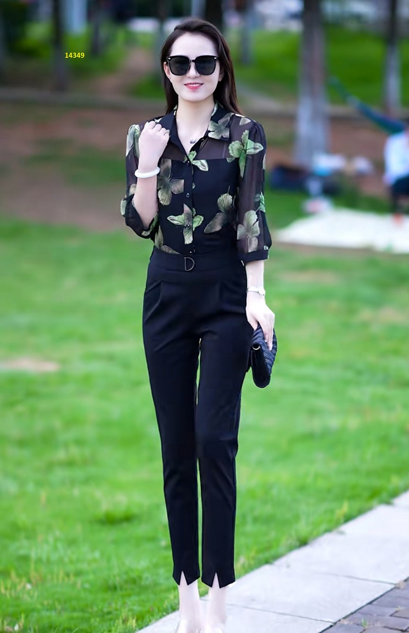 14349-Áo sơ mi voan đen họa tiết hoa xanh_thumbnail_2