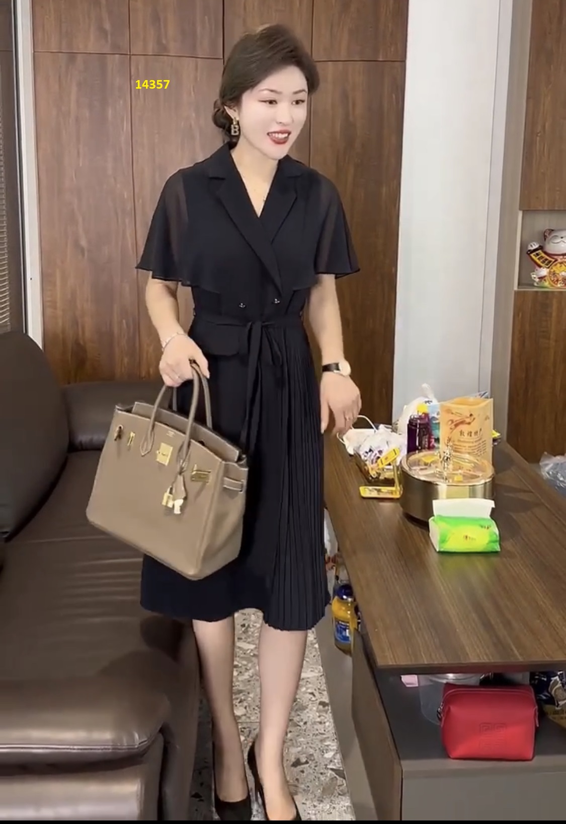 14357-Đầm xòe công sở phối dập ly_thumbnail_0