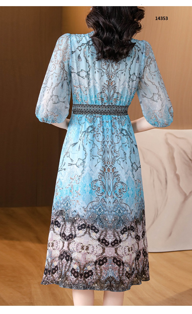 14353-Đầm voan xòe họa tiết xanh biển_thumbnail_5