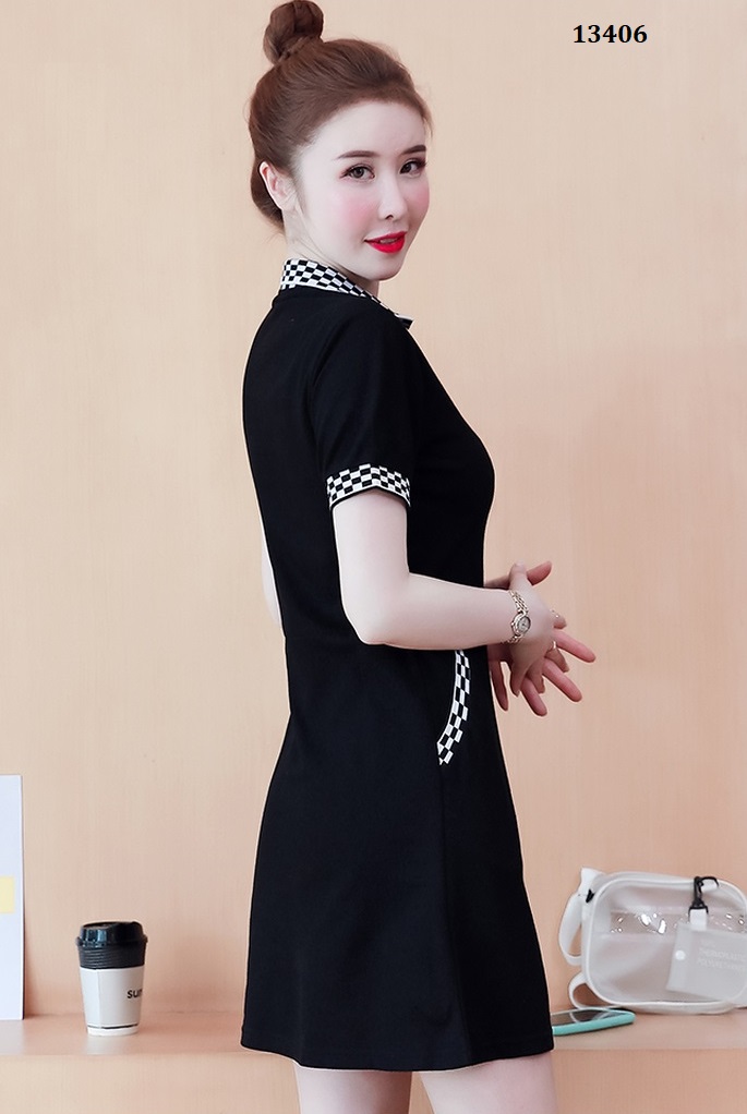 13406-Đầm suông chữ A phối viền sọc caro_thumbnail_1