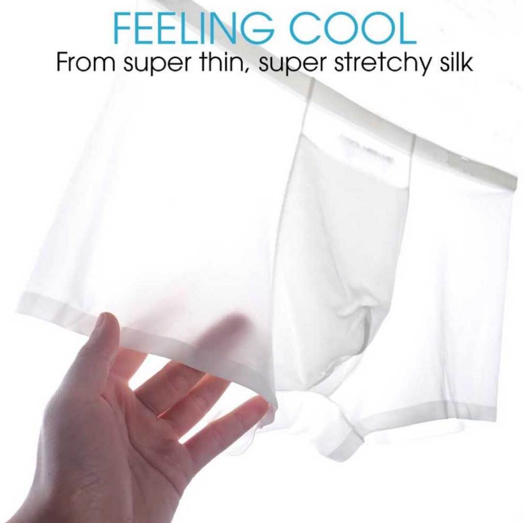 HUBO Ultra-thin Breathable Men Underwear Ice Silk Men's Boxers_thumbnail_3