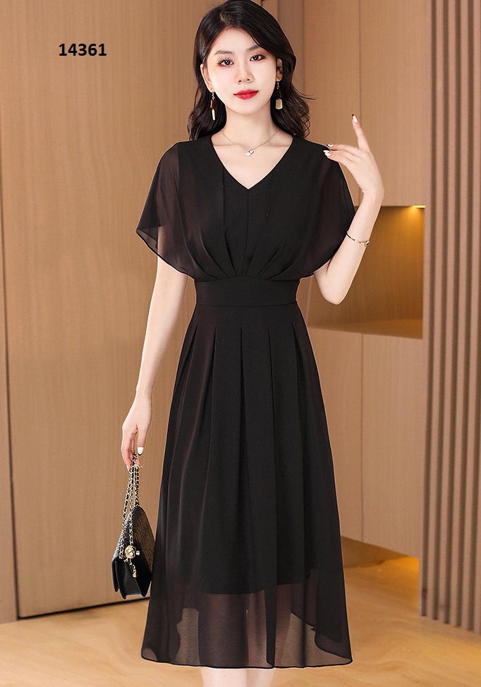 14361-Đầm voan xòe đen cổ tim sang trọng _thumbnail_2