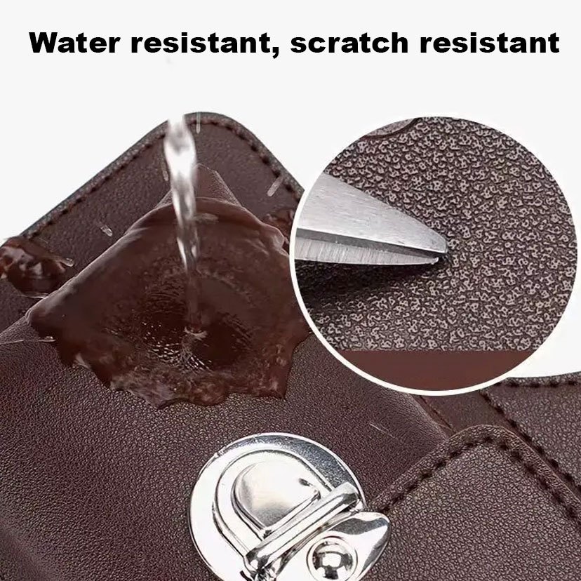 HUBO Men's Belt Leather Case Vertical Multifunctional Portable Phone Waistpack Card Bag Can Be Keyed Pu Leather Gift_thumbnail_7