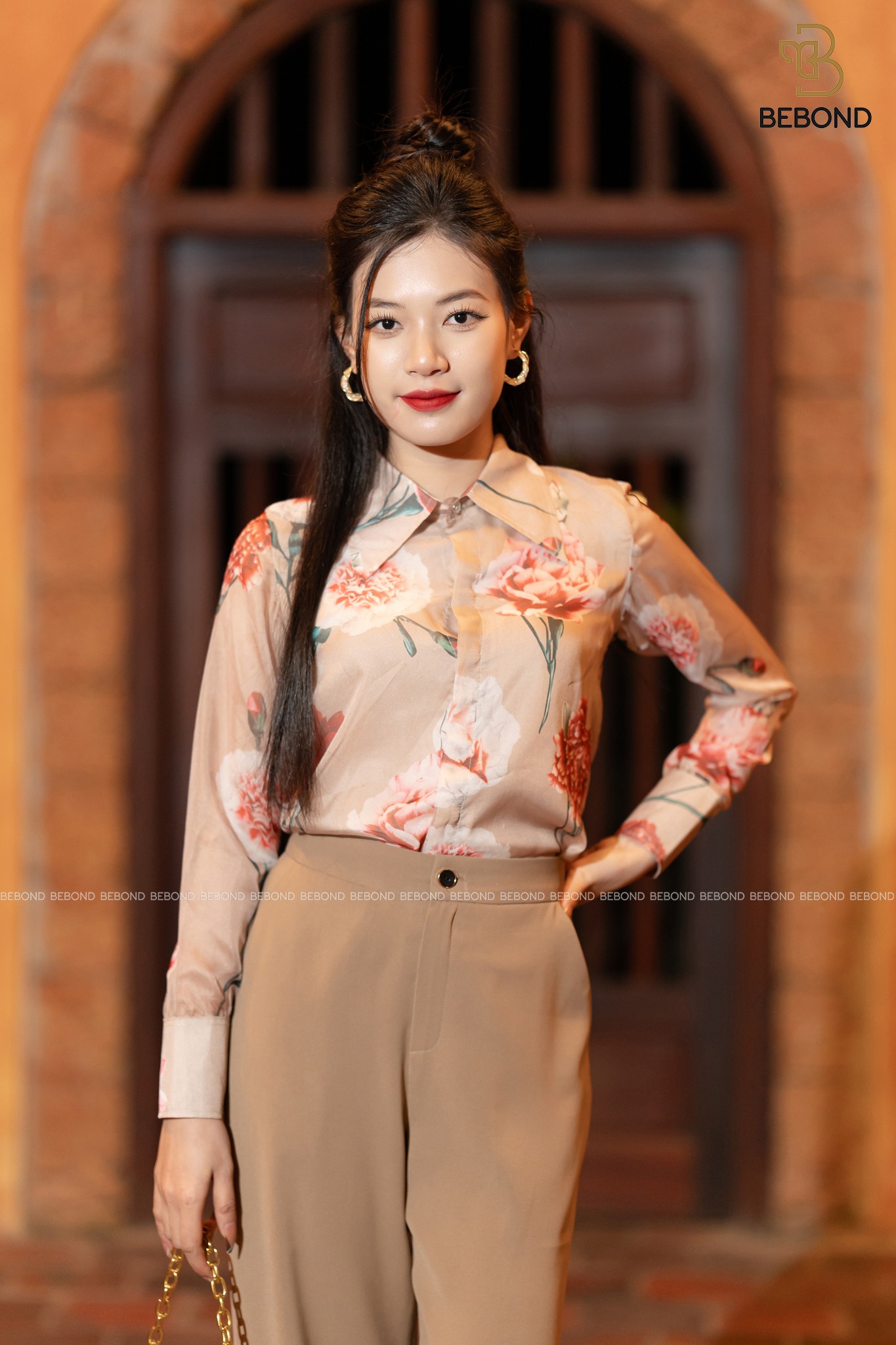 Set Áo Sơ mi ZENA hoa- Quần HELEN_thumbnail_1