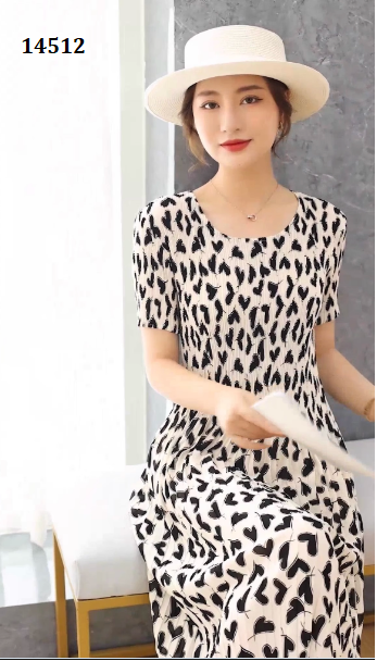 14512-Đầm suông dập li họa tiết tím đen (lụa 50D giãn  4 chiều)_thumbnail_1