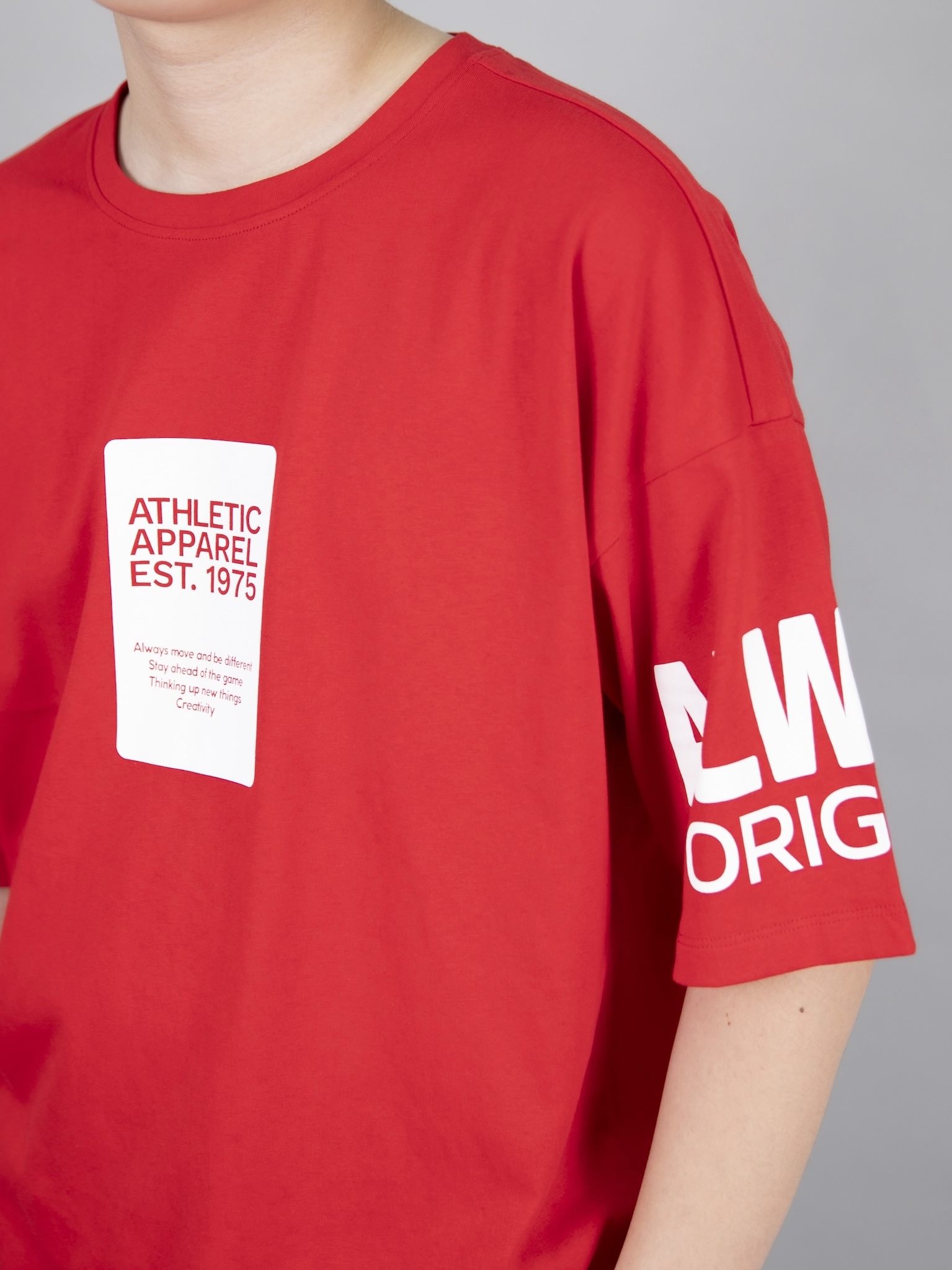 Áo phông dáng rộng đỏ ALWA_thumbnail_5