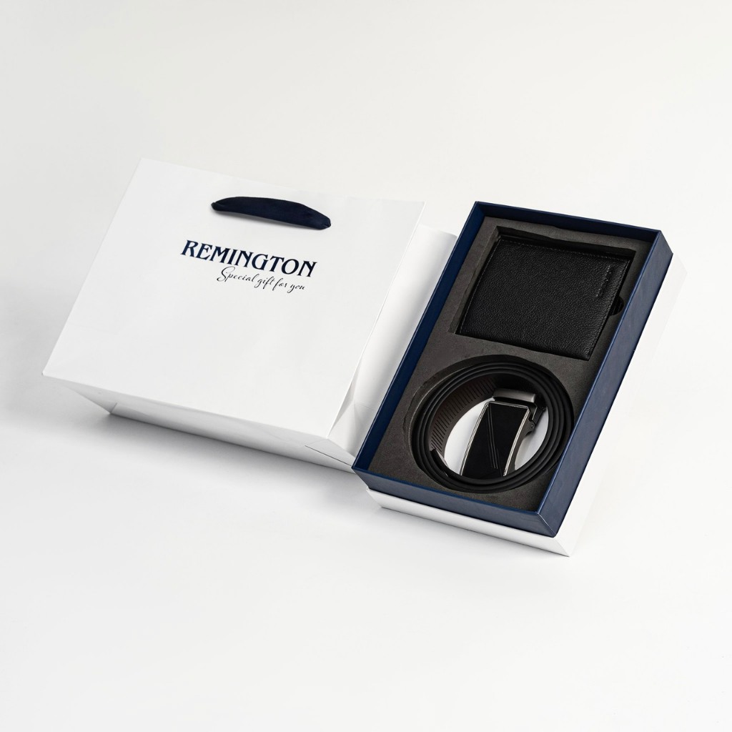 Set ví thắt lưng nam fullbox chính hãng Remington Harmony in free 3 ảnh và tặng kèm hộp, túi giấy làm quà tặng ny, bố_thumbnail_2