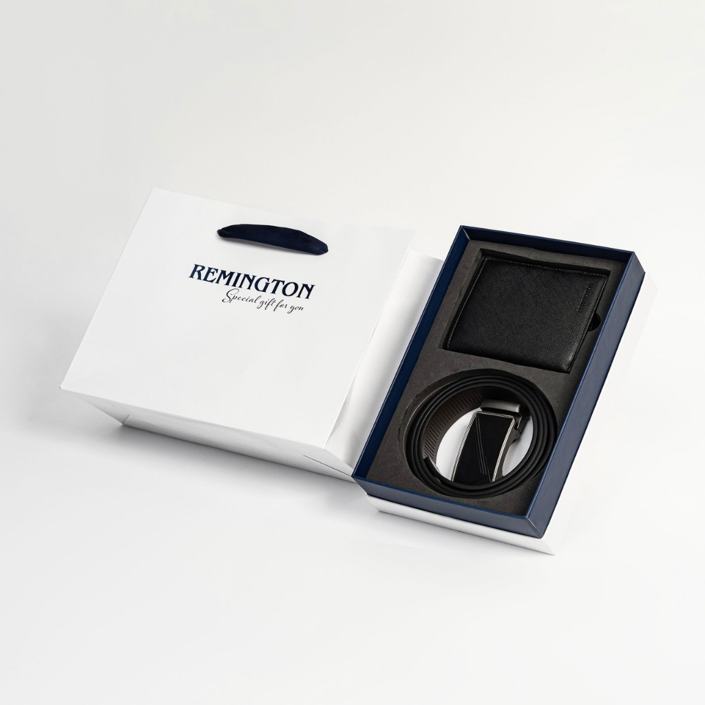 combo ví thắt lưng nam fullbox chính hãng Remington Mark in free 3 ảnh và tặng kèm hộp, túi giấy làm quà tặng ny hoặc bố_thumbnail_2