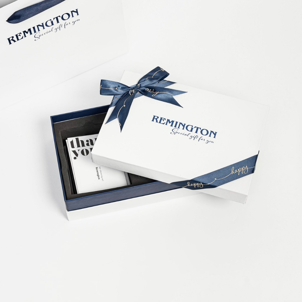 Combo hộp quà tặng cao cấp chính hãng Remington bao gồm hộp quà, túi giấy, thiệp cảm ơn và thiệp chúc mừng_thumbnail_3