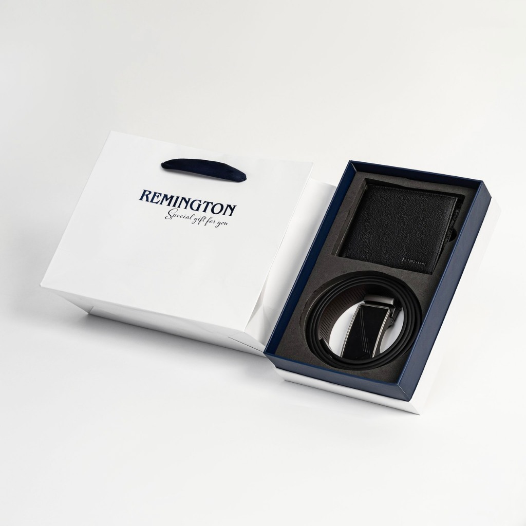 Combo ví thắt lưng nam fullbox chính hãng Remington Harmony in free 3 ảnh và tặng kèm hộp, túi giấy làm quà tặng ny, bố_thumbnail_3