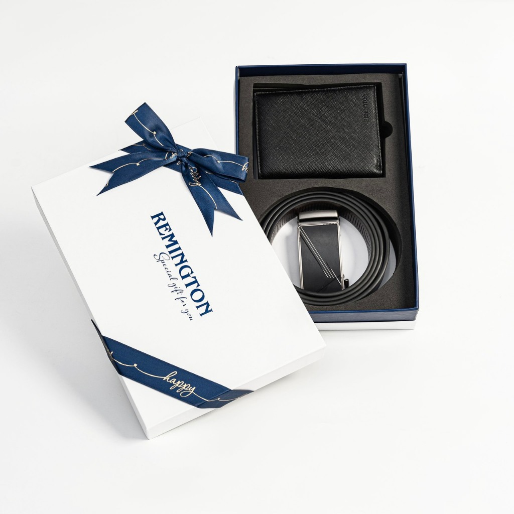 combo ví thắt lưng nam fullbox chính hãng Remington Mark in free 3 ảnh và tặng kèm hộp, túi giấy làm quà tặng ny hoặc bố_thumbnail_4