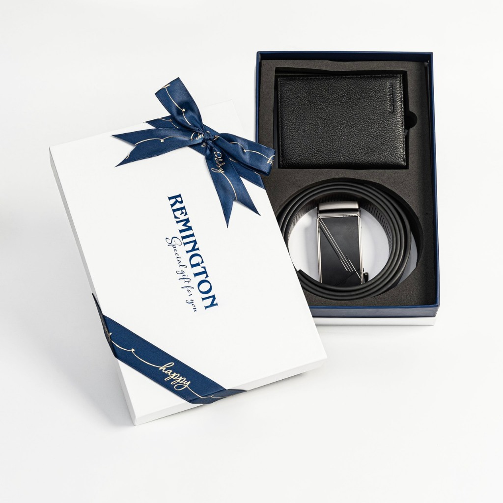 Set ví thắt lưng nam fullbox chính hãng Remington Harmony in free 3 ảnh và tặng kèm hộp, túi giấy làm quà tặng ny, bố_thumbnail_4