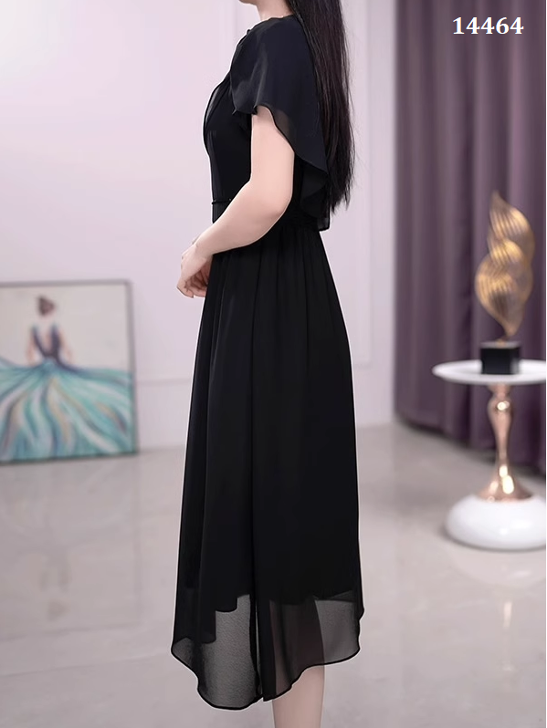14464-Đầm voan thiết kế dáng dài đính dây đá eo_thumbnail_2