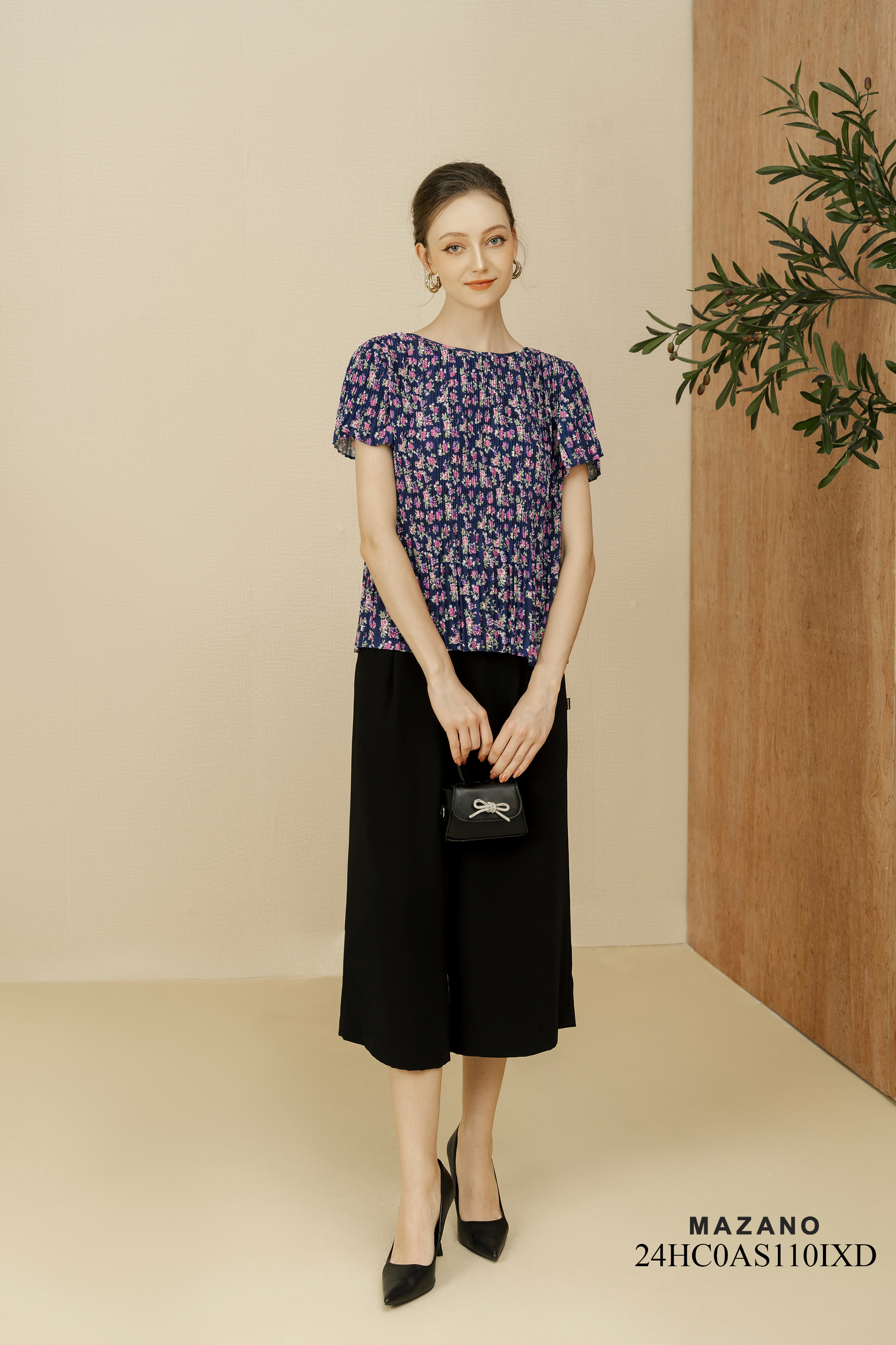 Áo top suông dập ly tăm