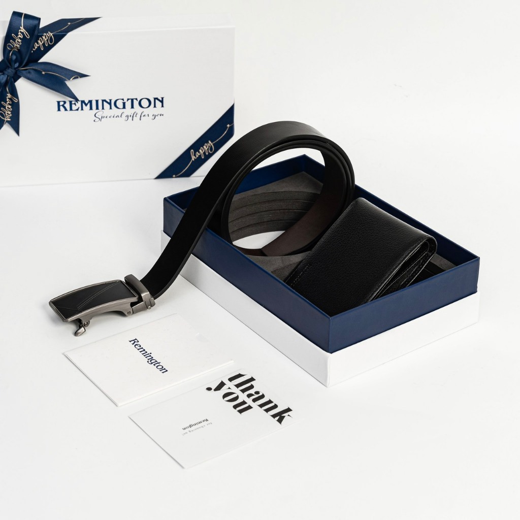 Set thắt lưng ví nam fullbox chính hãng Remington Ralp in free 3 ảnh và tặng kèm hộp, túi giấy làm quà tặng ny hoặc bố_thumbnail_2
