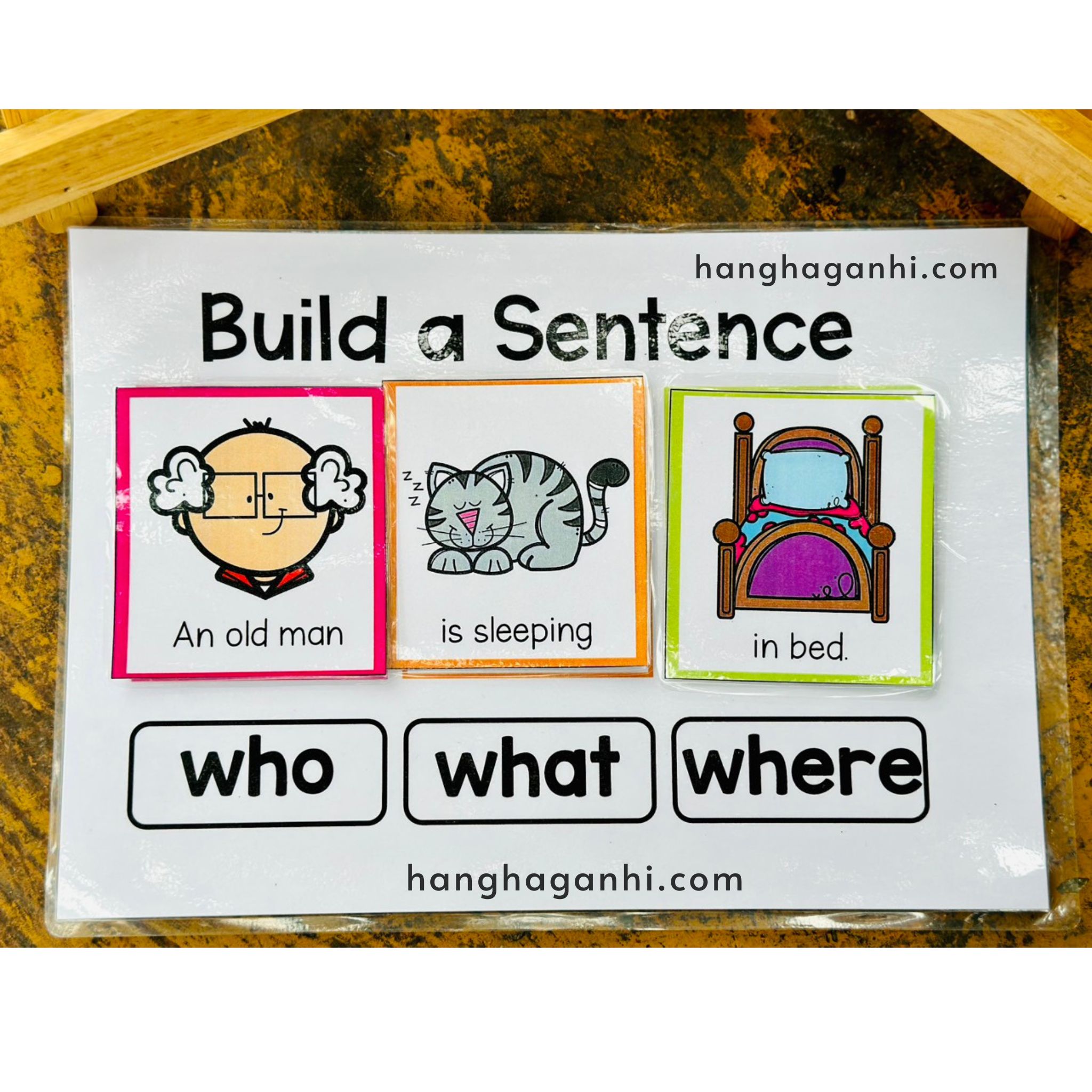 Học liệu flashcard bóc dán 204 thẻ Build a sentence_thumbnail_1