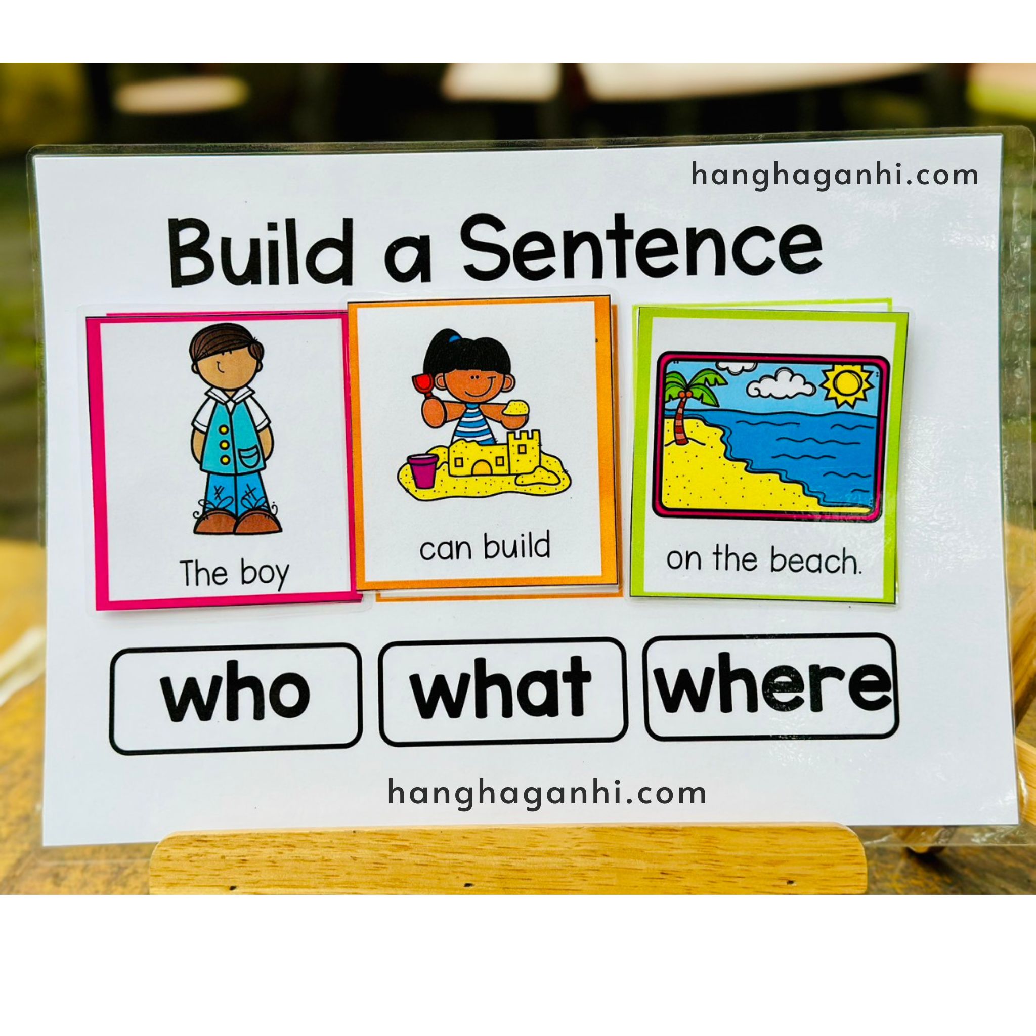 Học liệu flashcard bóc dán 204 thẻ Build a sentence_thumbnail_0