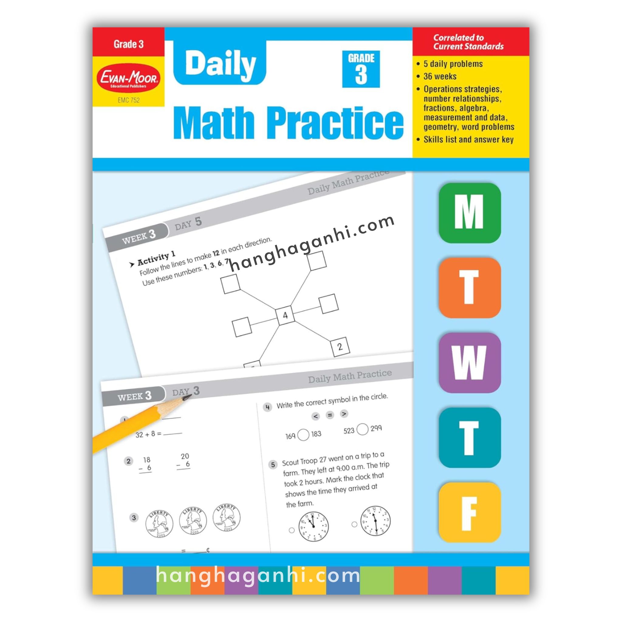 Daily Math Practice Grade 3- Sách Toán Tiếng Anh cho bé lớp 3