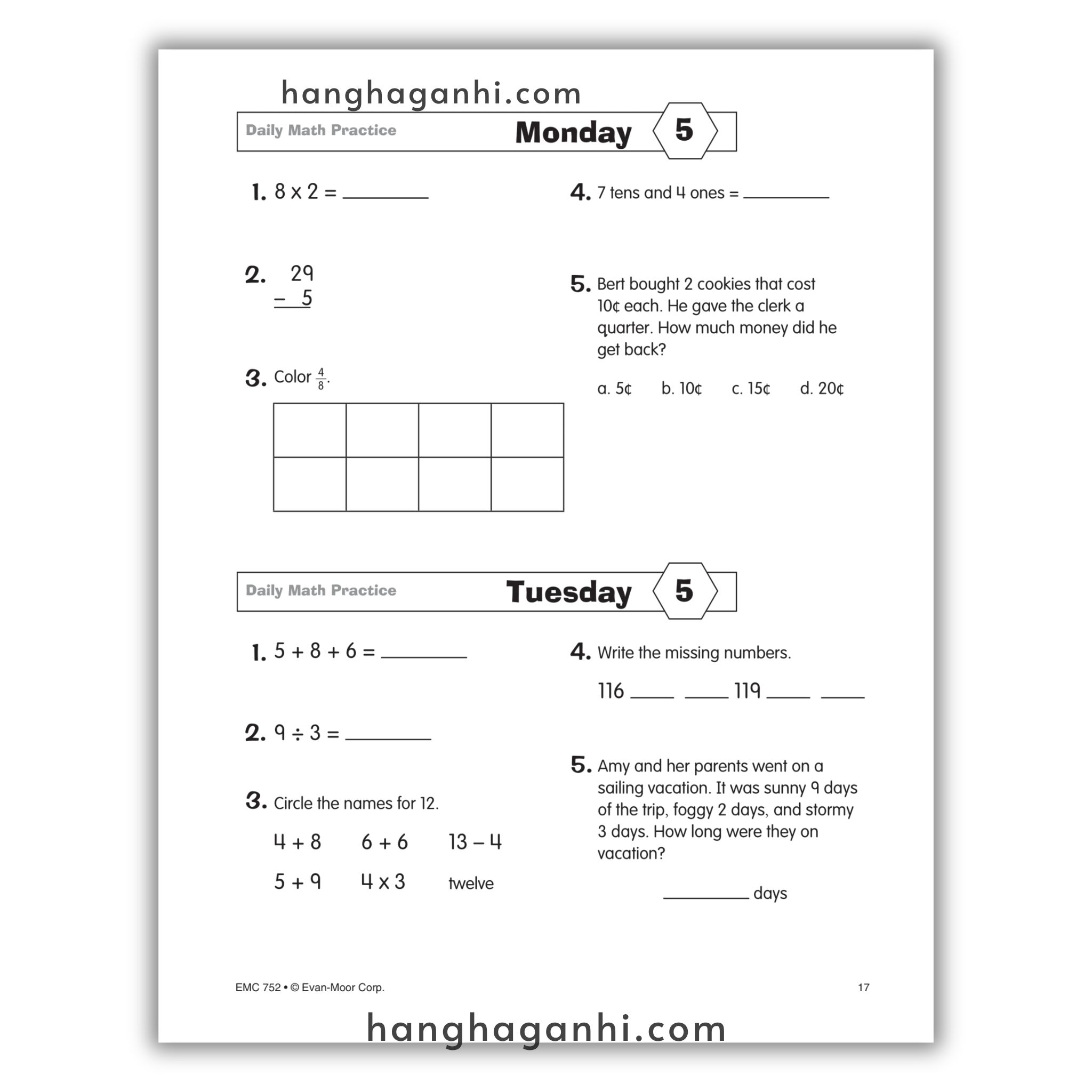 Daily Math Practice Grade 3- Sách Toán Tiếng Anh cho bé lớp 3_thumbnail_14