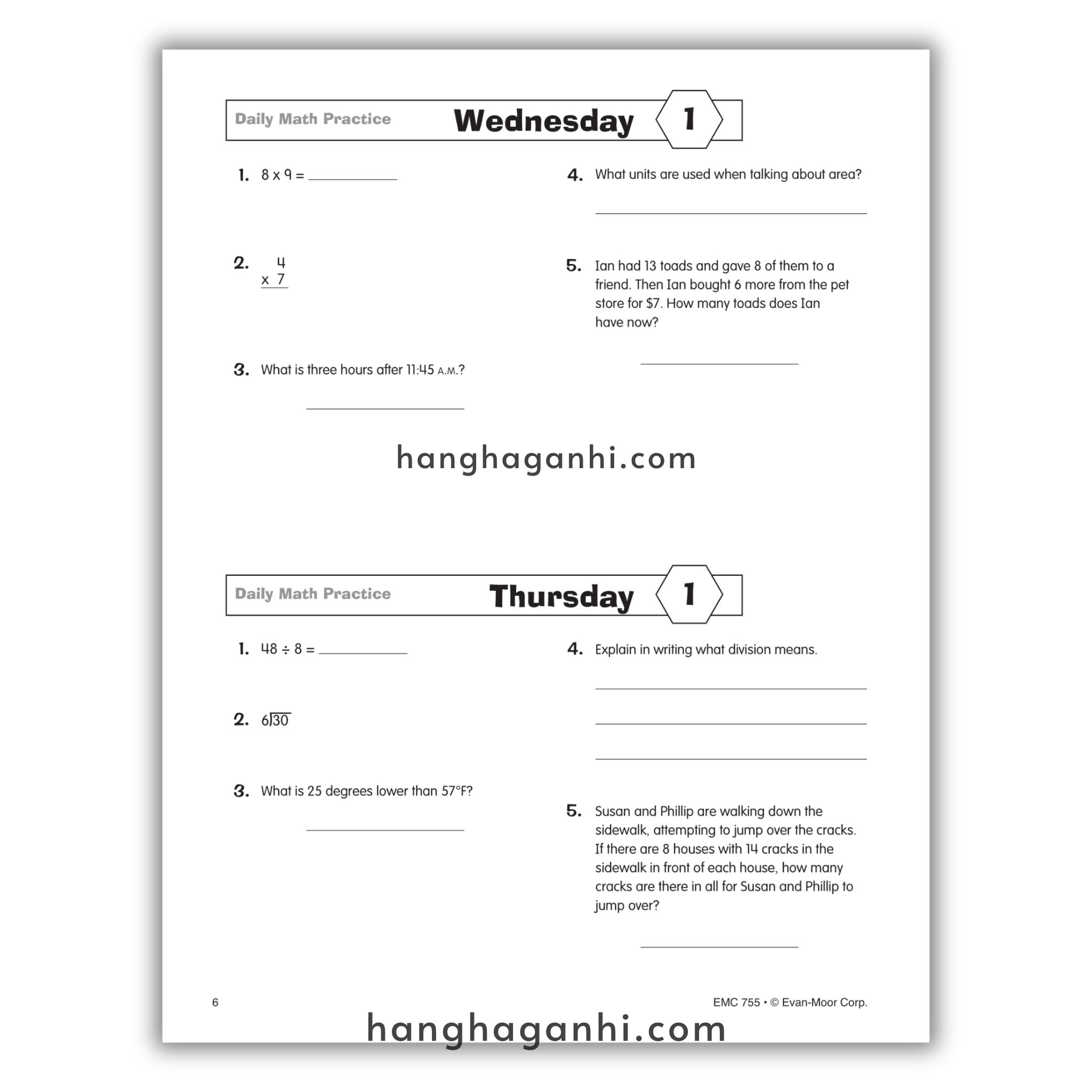 Daily Math Practice Grade 6- Sách Toán Tiếng Anh cho bé lớp 6_thumbnail_12