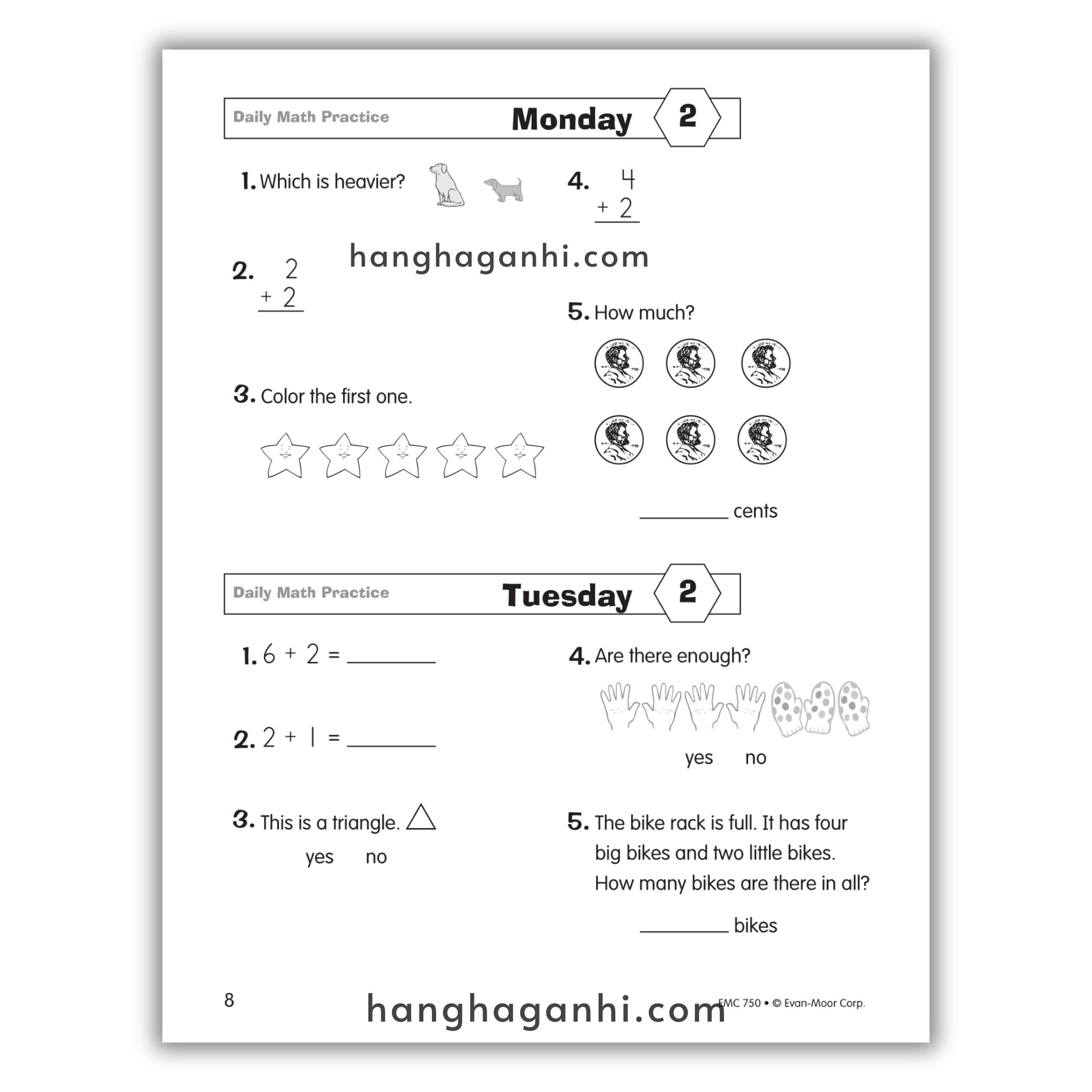 Daily Math Practice Grade 1- Sách Toán Tiếng Anh cho bé lớp 1_thumbnail_10