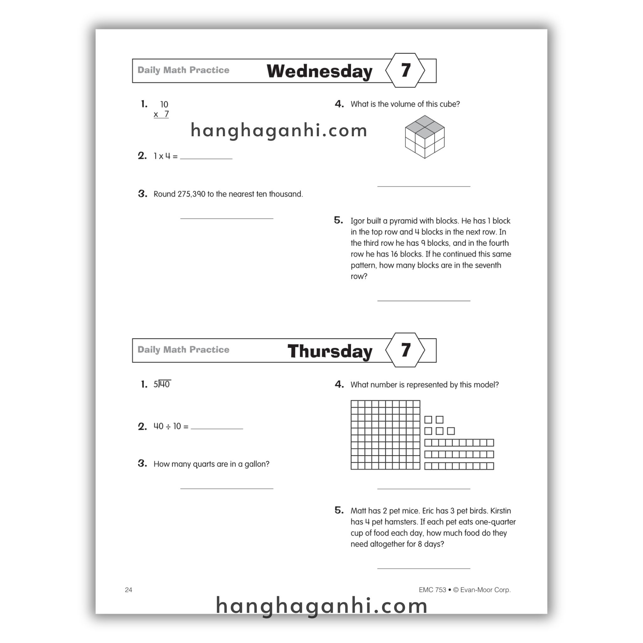 Daily Math Practice Grade 4- Sách Toán Tiếng Anh cho bé lớp 4_thumbnail_3