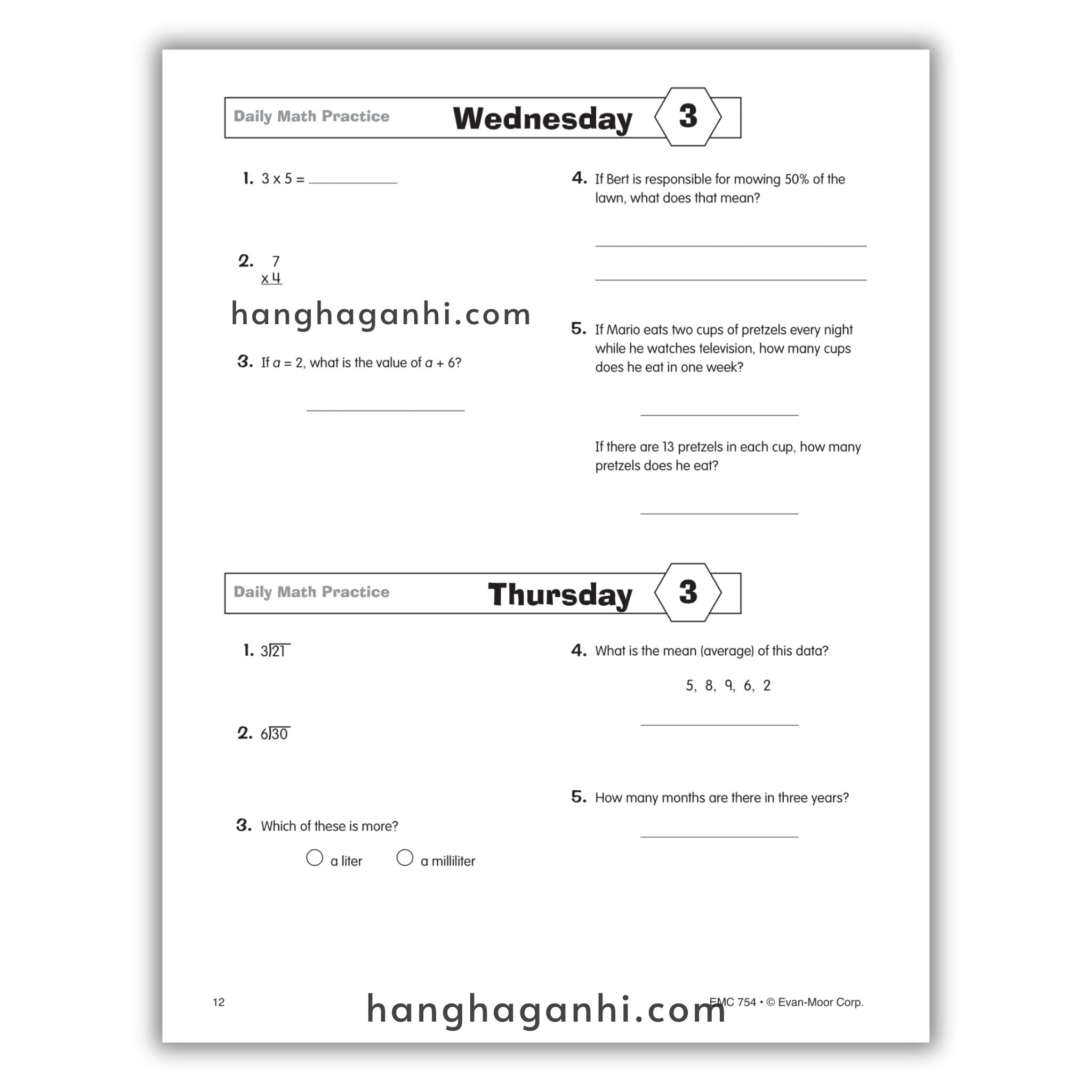 Daily Math Practice Grade 5- Sách Toán Tiếng Anh cho bé lớp 5_thumbnail_7