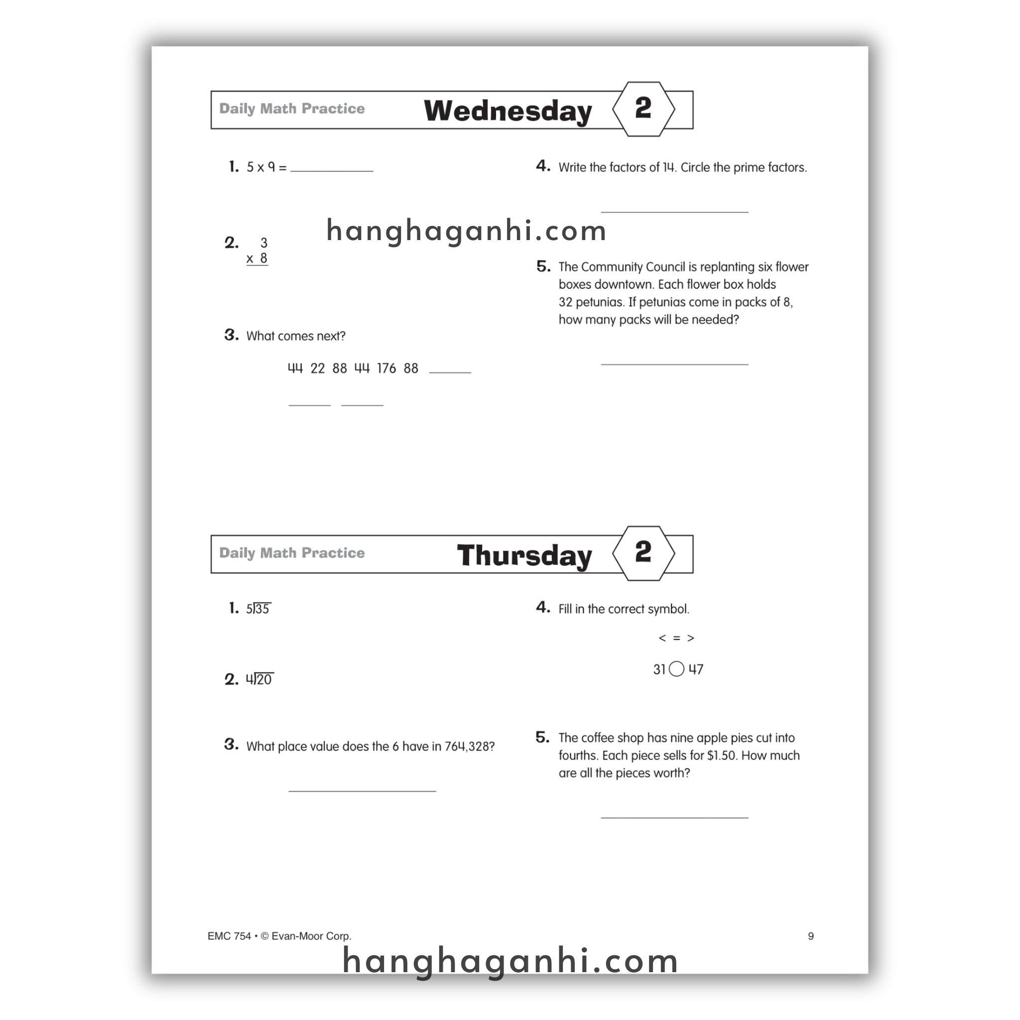 Daily Math Practice Grade 5- Sách Toán Tiếng Anh cho bé lớp 5_thumbnail_10