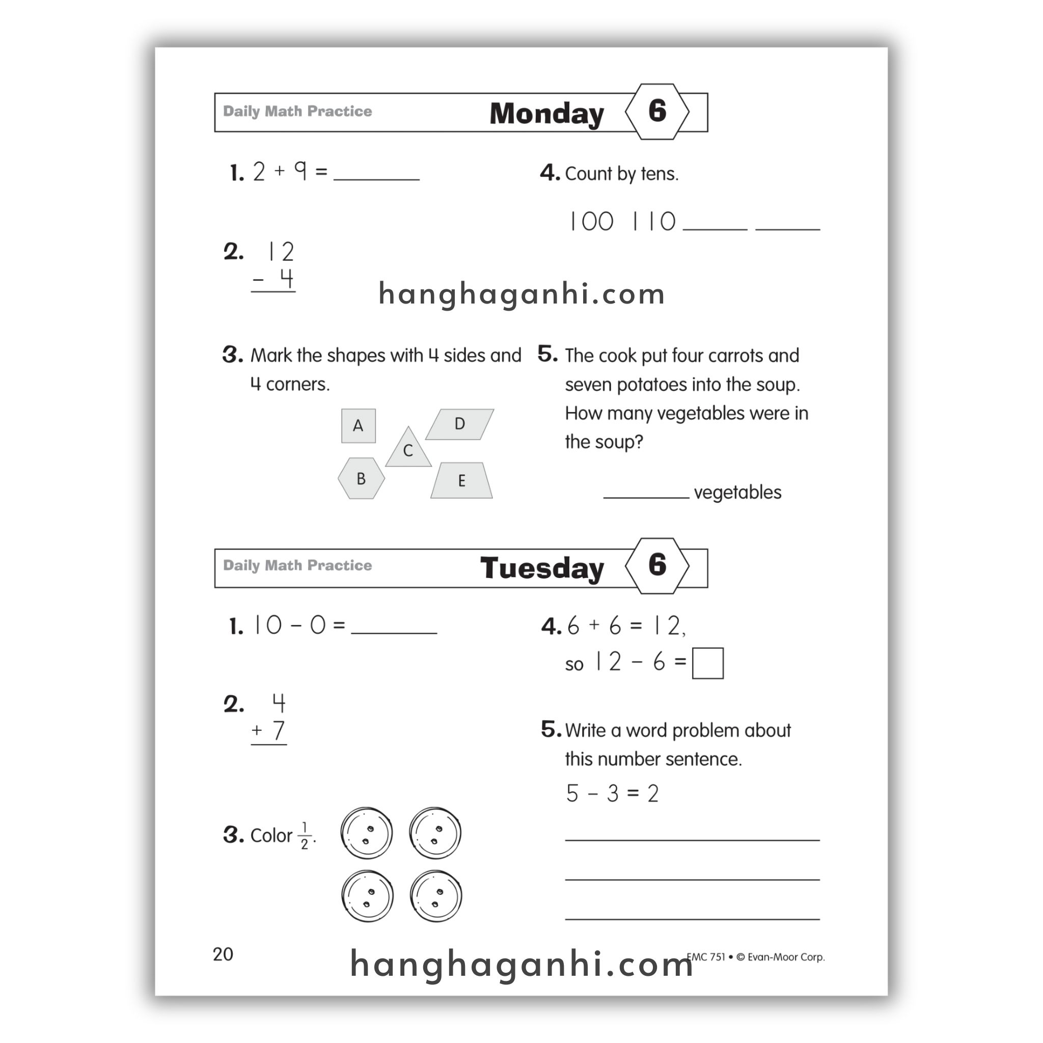 Daily Math Practice Grade 2- Sách Toán Tiếng Anh cho bé lớp 2_thumbnail_10