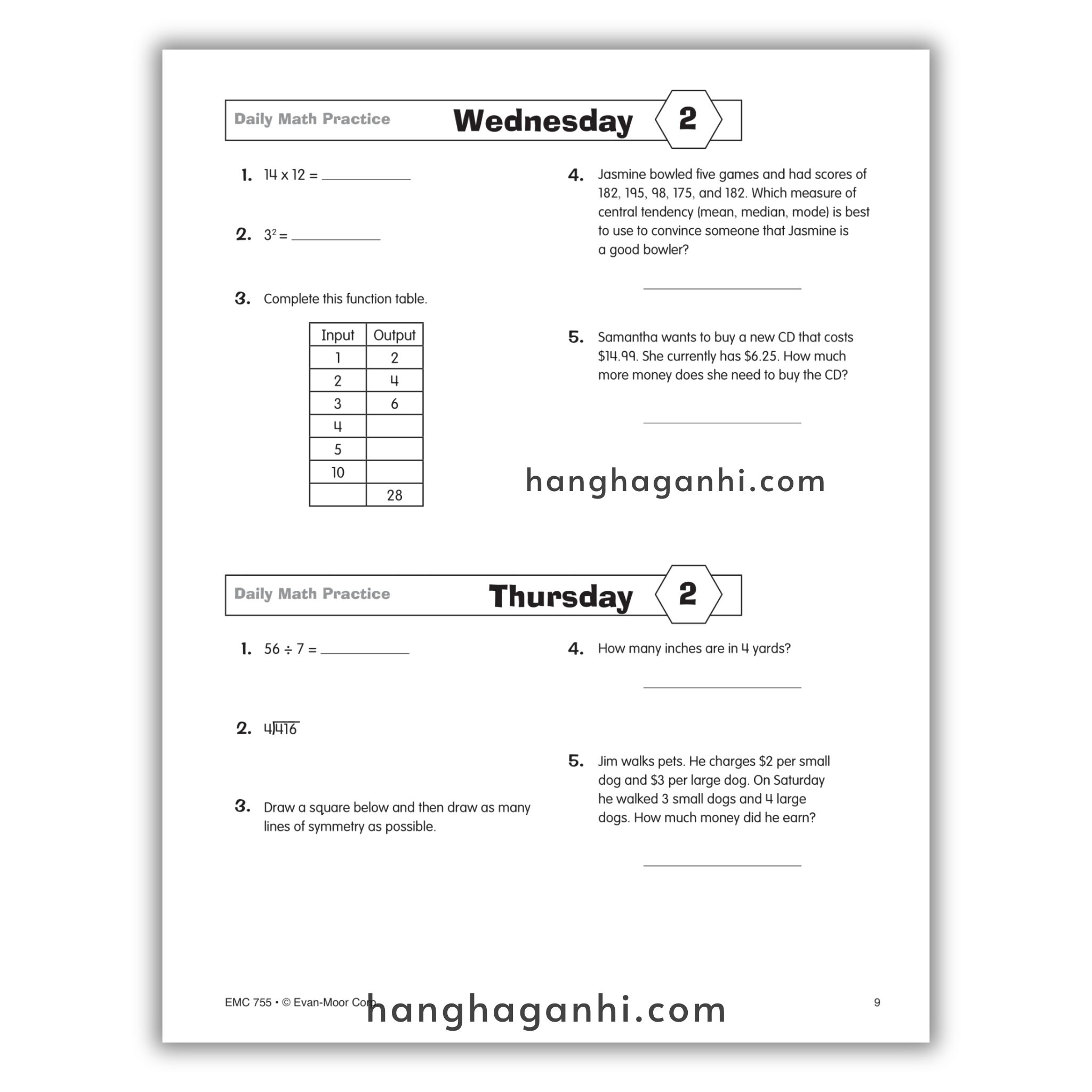 Daily Math Practice Grade 6- Sách Toán Tiếng Anh cho bé lớp 6_thumbnail_7