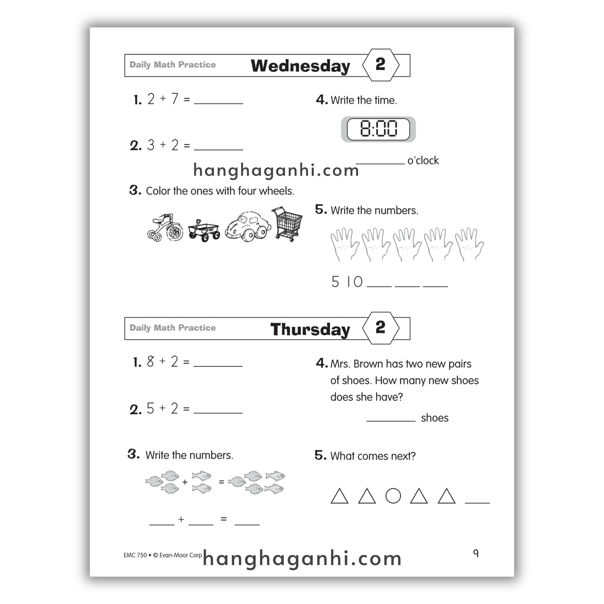 Daily Math Practice Grade 1- Sách Toán Tiếng Anh cho bé lớp 1_thumbnail_11