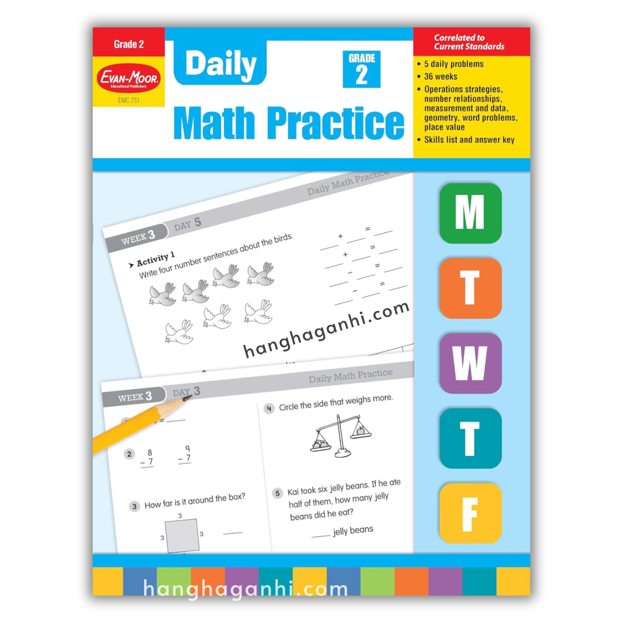 Daily Math Practice Grade 2- Sách Toán Tiếng Anh cho bé lớp 2_thumbnail_0