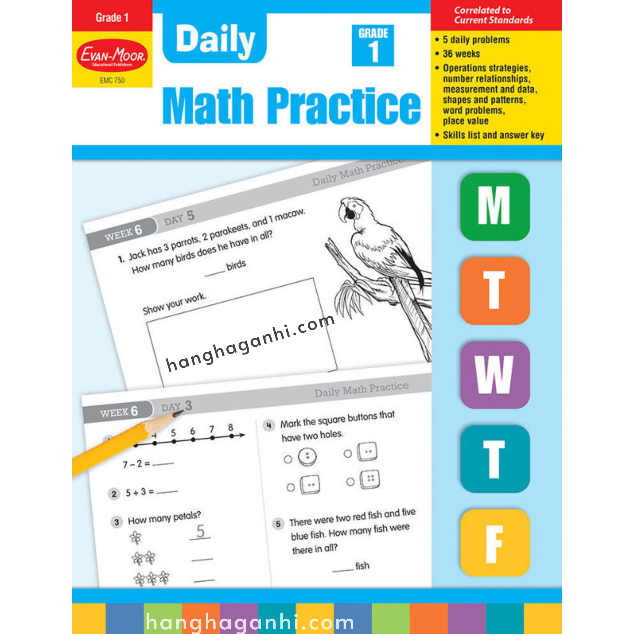 Daily Math Practice Grade 1- Sách Toán Tiếng Anh cho bé lớp 1_thumbnail_0